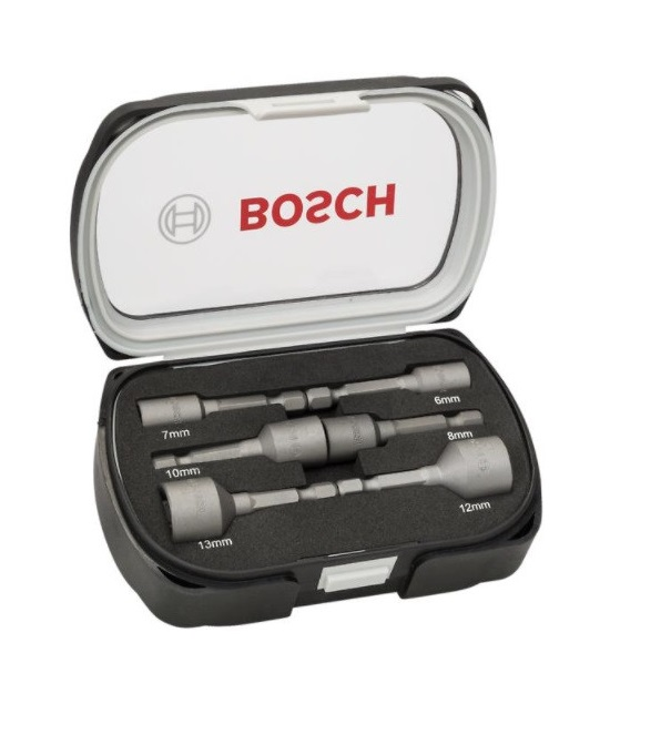 Bosch Sada 6 nástrčných maticových klíčů 50 × 6, 7, 8, 10, 12, 13 mm 2607017569