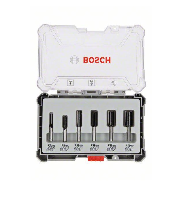 Bosch sada drážkovacích fréz 6 ks, stopka 6 mm 2607017465