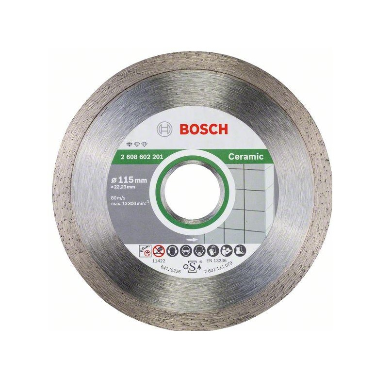 Bosch diamantový dělící kotouč standard for ceramic 115x22,23x7 mm 2608602201