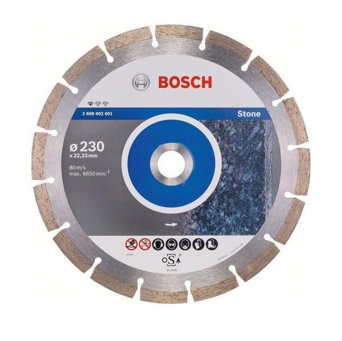 Bosch diamantový dělicí kotouč Standard for Stone 230x22,23x10mm 2608602601
