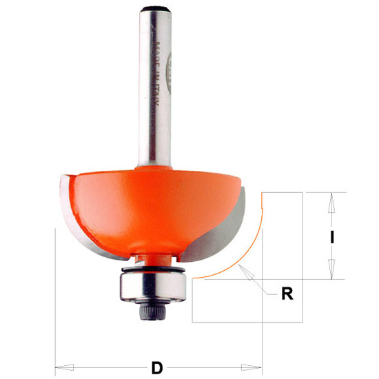 Obrázok Cmt Zaoblovací fréza vypouklá R4,75 D22,2x12,7 S=8mm