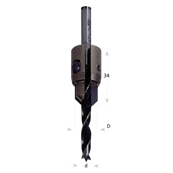 Obrázok Cmt Záhlubník stavitelný d=3-7 D=11-15 L34