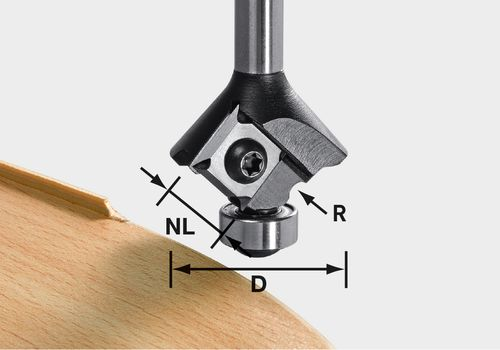 Obrázok Festool Zaoblovací frézka HW s výměnnými břitovými destičkami S8 HW R1,5 D28 KL12,7OFK